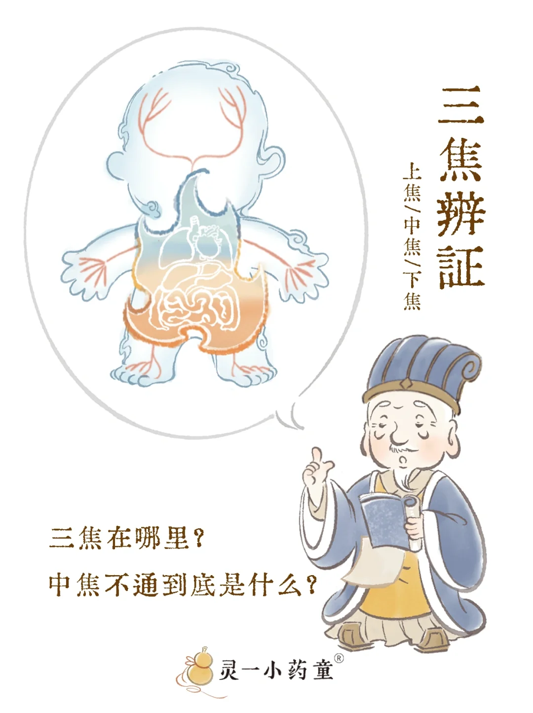 中医漫画｜中焦不通?一分钟读懂三焦辨证