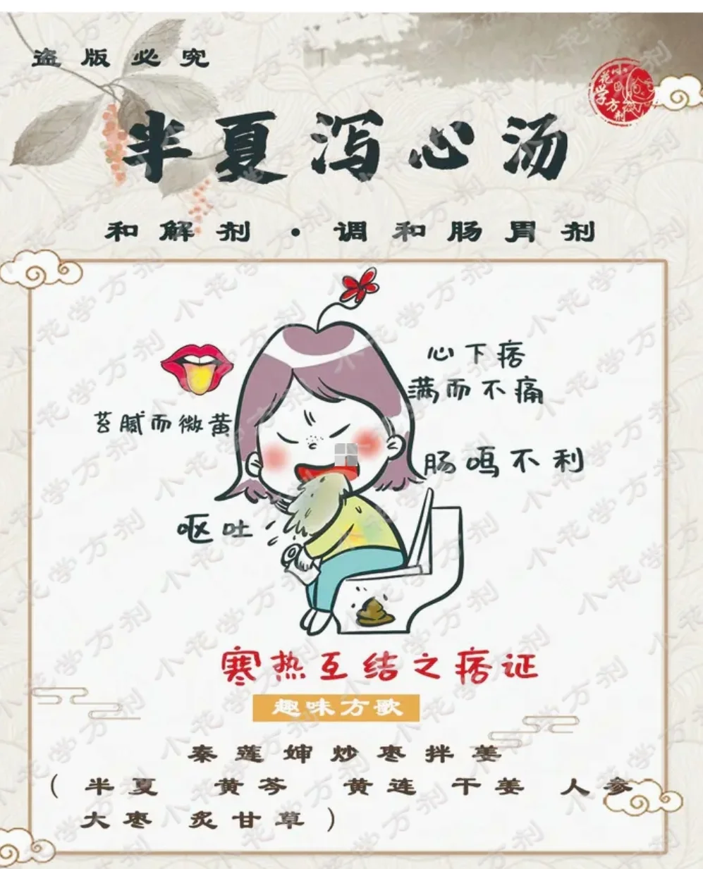 方剂记忆打卡～半夏泻心汤